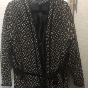 Black and white blazer